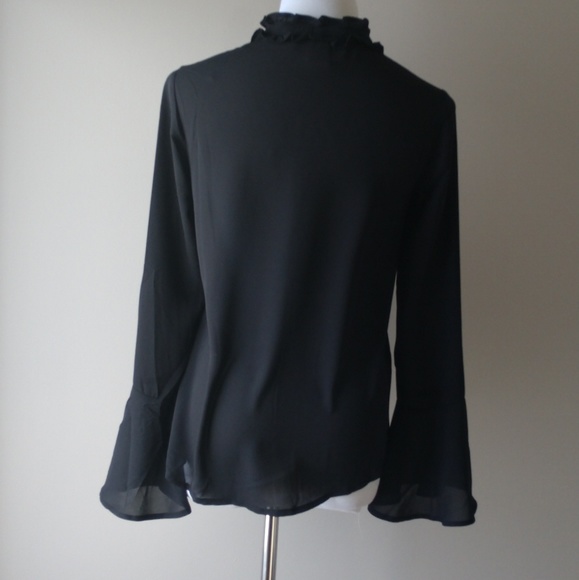 Bell Sleeve Tie-neck Top - Picture 4 of 8